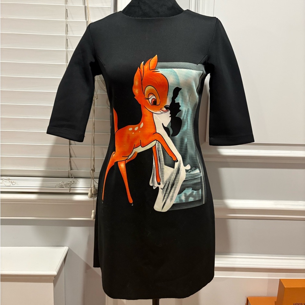 Givenchy Bambi Mid Sleeve Black Dress